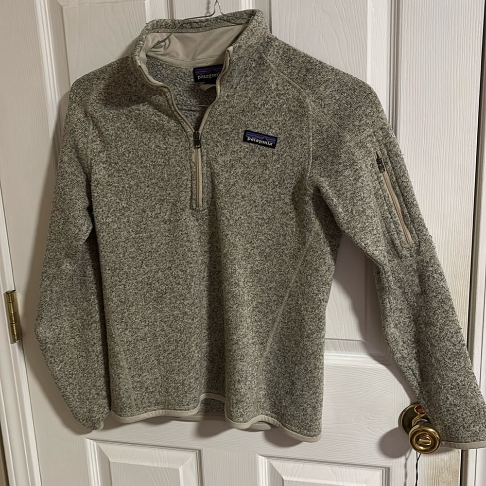 Tan Patagonia sweatshirt, size Small